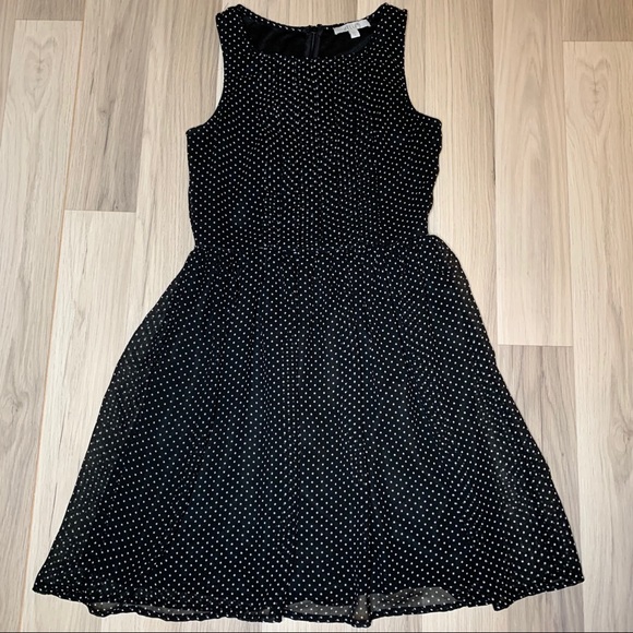 dELiA*s Dresses & Skirts - Delias Black White Polka Dot Skater Dress